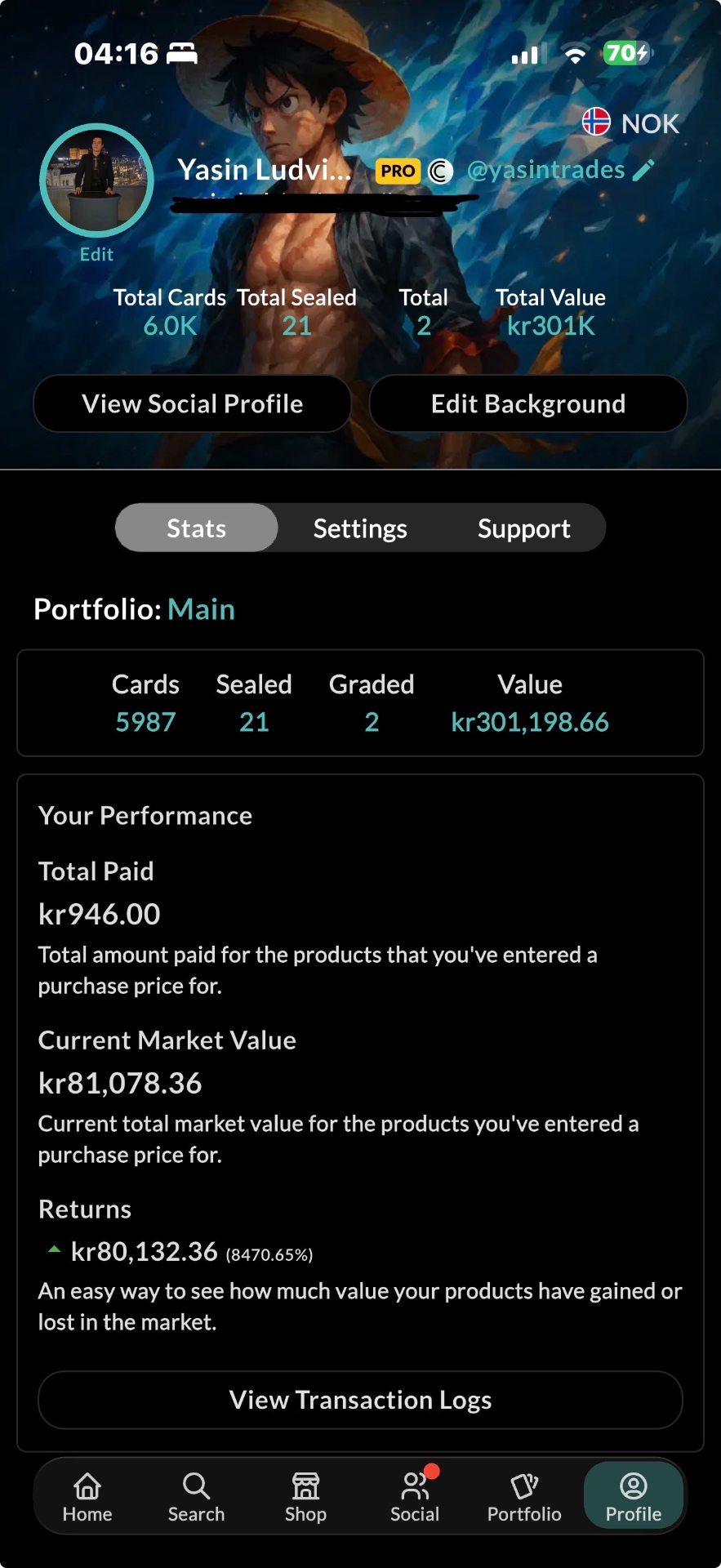 Current Value — Live Ledger